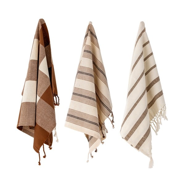 Памучни кърпи в комплект от 3 броя 70x45 cm Papaya - Bloomingville-image-2