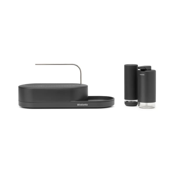 Сива пластмасова стойка за препарати SinkStyle – Brabantia-image-3