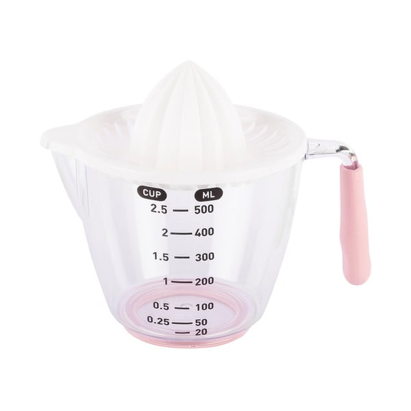 Розова пластмасова сокоизстисквачка с мерителна чаша - Tantitoni