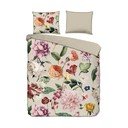 Бежово двойно удължено спално бельо от памучен сатен 200x220 cm Fiori – Descanso