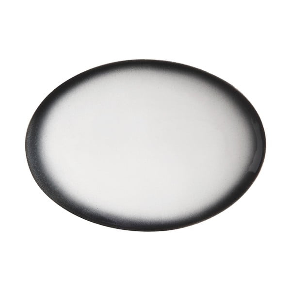 Черно-бяла керамична овална чиния Caviar, 30 x 22 cm - Maxwell & Williams