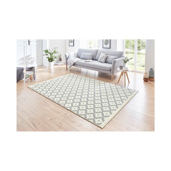 Кремав и сив килим Celebration , 160 x 230 cm Lattice - Hanse Home-image-1