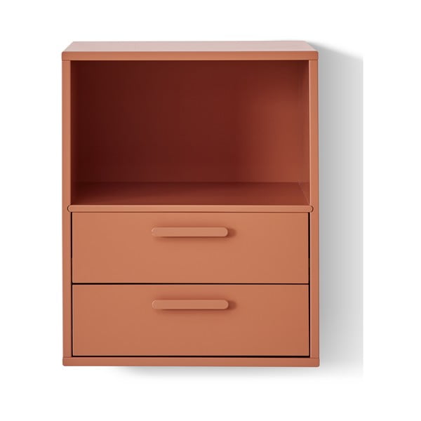 Тухлено червено стенно нощно шкафче с 2 чекмеджета Keep by Hammel - Hammel Furniture