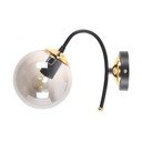Черно-сива стенна лампа ø 15 cm Yoyo - Squid Lighting