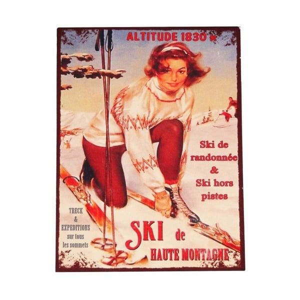 Метална табела 25x33 cm Ski – Antic Line