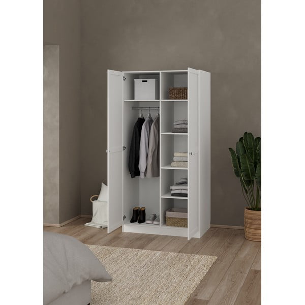 Бял гардероб 99x200x62 cm Billund – Tvilum-image-2