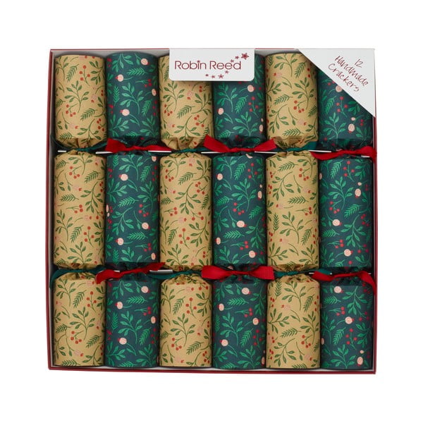 Коледни крекери в комплект от 12 броя Natural Foliage - Robin Reed