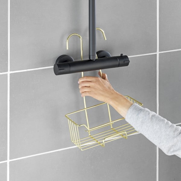 Висящ рафт за баня от неръждаема стомана златен Milo – Wenko-image-2