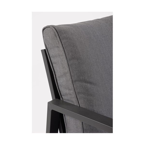 Антрацитен алуминиев градински комплект за отдих за 4 Hilde – Bizzotto-image-2