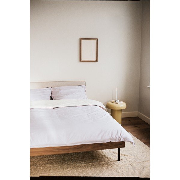 Двойно легло 200x200 cm тапицирано/ПДЧ от декор от орех с включена подматрачна рамка в тъмно естествен цвят Streiko – noo.ma-image-3