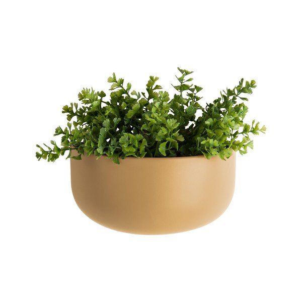 Песъчливокафява саксия за стена Овална, височина 9,5 cm - PT LIVING