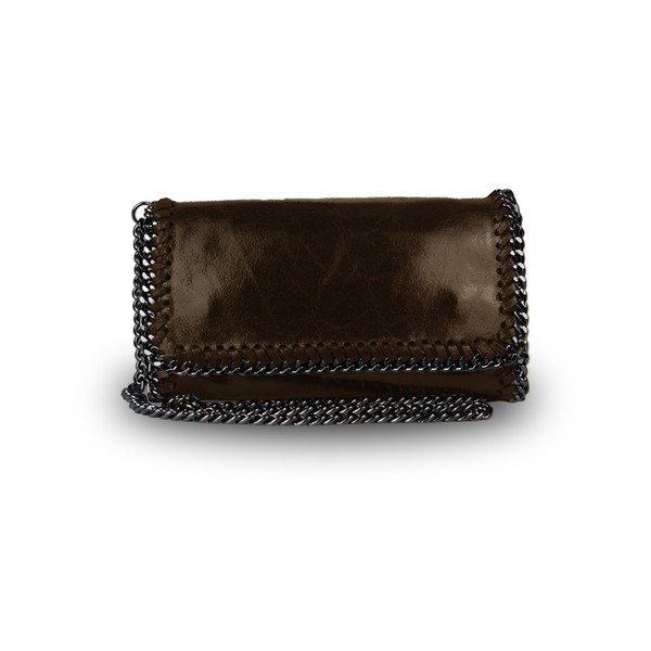 Tmavě hnědá kabelka z pravé kůže JOHN FISH Lov