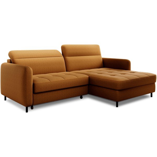 Жълт кадифен разтегателен ъглов диван с място за съхранение (десен ъгъл) Gomsi – ELTAP-image-2