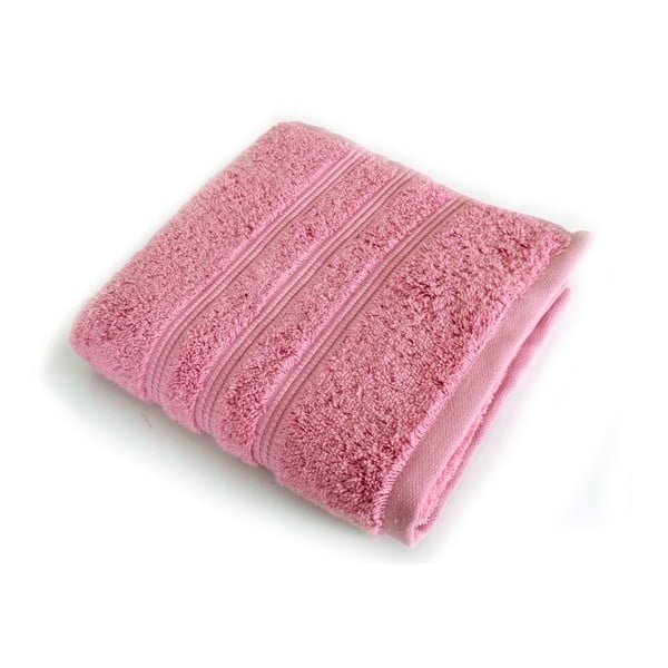 Růžový ručník z česané bavlny Irya Home Classic, 30 x 50 cm