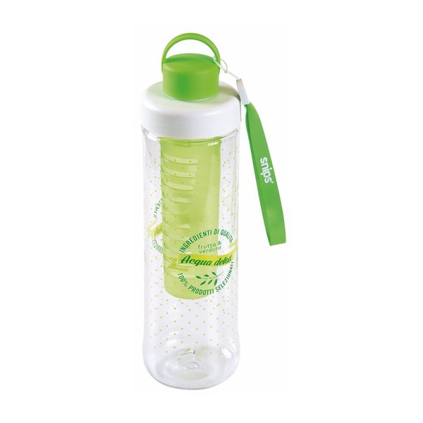 Зелена бутилка за вода с цедка Инфузер, 750 ml - Snips