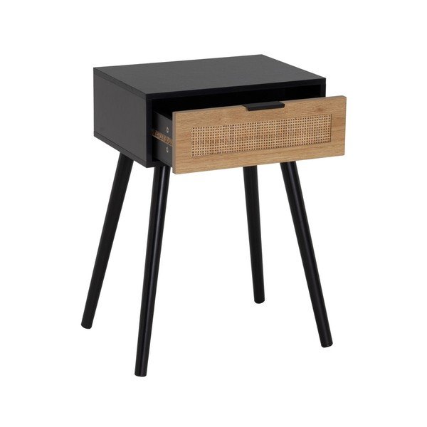 Черно нощно шкафче – Casa Selección-image-1