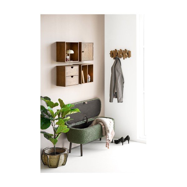Зелена пейка от прежда с примки от букле Harlow – House Nordic-image-4