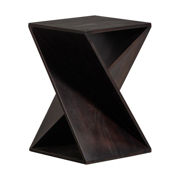 Странична масичка от масивна акация 41x41 cm Ikem – WOOOD-image-3