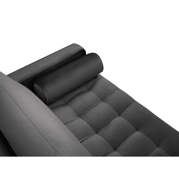 Тъмно сив диван от кадифе , 174 см Santo - Milo Casa-image-4