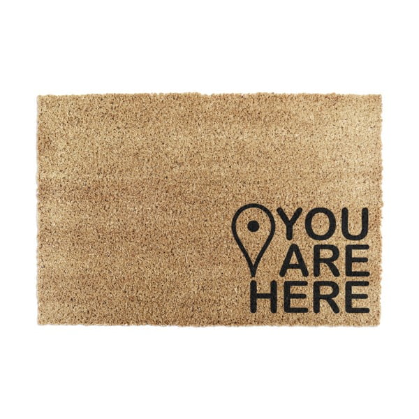 Изтривалка от кокосови влакна 40x60 cm You Are Here – Artsy Doormats