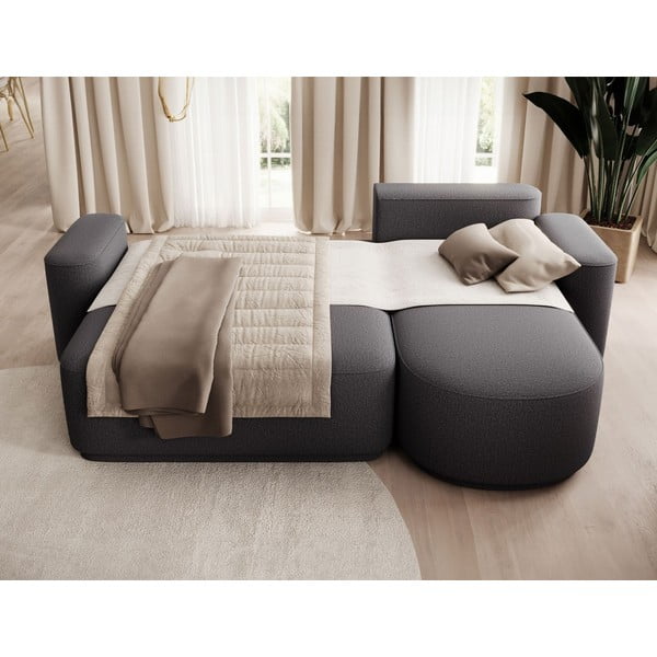 Тъмносив шенилов разтегателен ъглов диван с място за съхранение (десен ъгъл) Aurumm – ELTAP-image-4