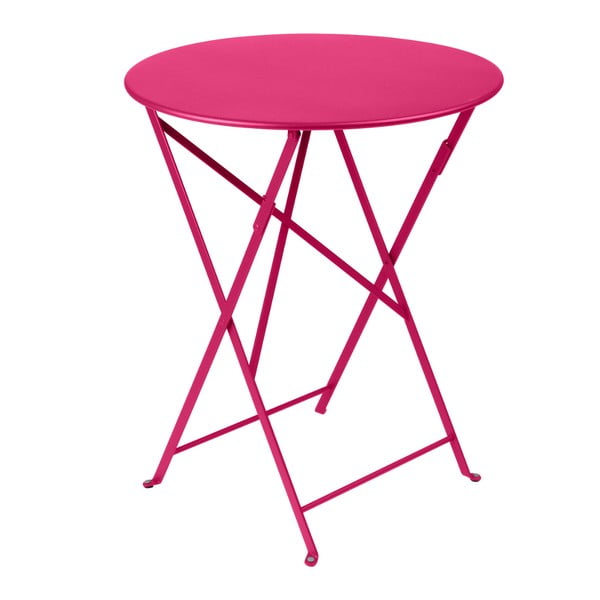 Růžový skládací kovový stůl Fermob Bistro