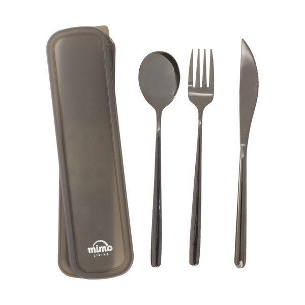 Черен прибори за хранене 3 бр. от неръждаема стомана Mimo – Premier Housewares
