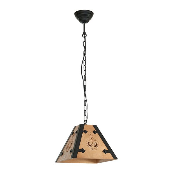 Таванна лампа с дървени детайли Bara II Uno - Glimte