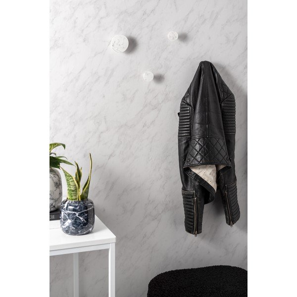 Комплект от 4 бели кукички Marble - PT LIVING-image-1