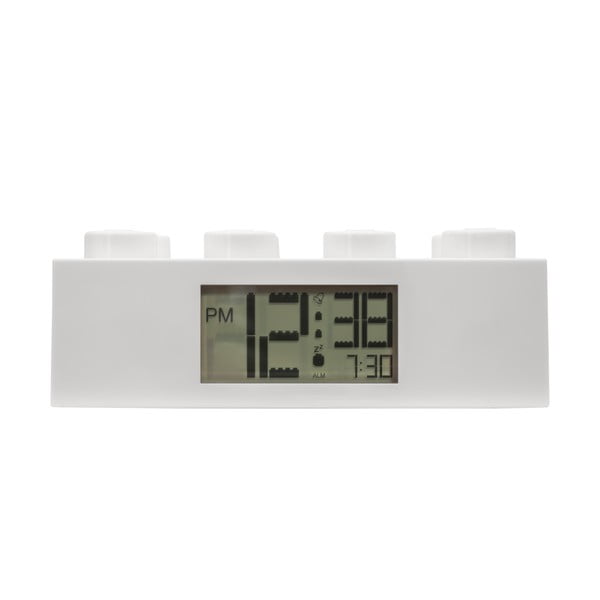 Бял цифров часовник с аларма Brick - LEGO®