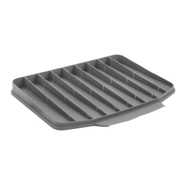 Сива пластмасова тавичка за оттичане за съдовете 40x33 cm Gravity – Metaltex