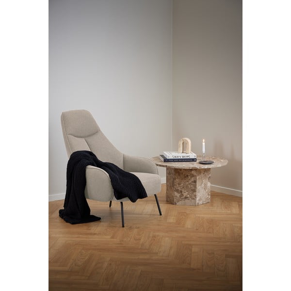 Светлокафява мраморна кръгла масичка за кафе ø 80 cm Naxos – Actona-image-1
