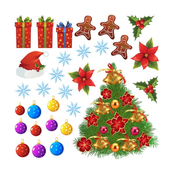 Samolepky Christmas Tree and Flakes-image-3