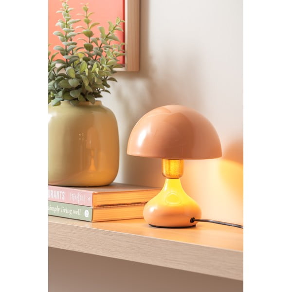 Настолна лампа в цвят сьомга с метален абажур (височина 23 cm) Binc – Leitmotiv-image-1