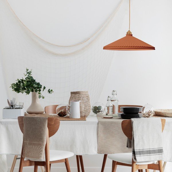 Червена висяща лампа, височина 150 cm Elena - SULION-image-1