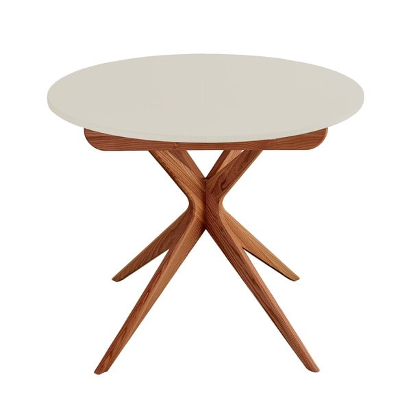 Кръгла сгъваема трапезна маса с допълнителна плоча ø 90 cm Jubi – Ragaba