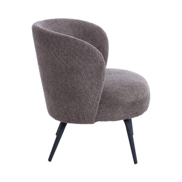 Тъмнокафяв фотьойл от плат букле Dieyda - Light & Living-image-3