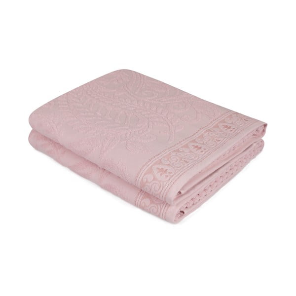 Комплект от 2 розови памучни кърпи Noktali Sal, 90 x 150 cm - Soft Kiss