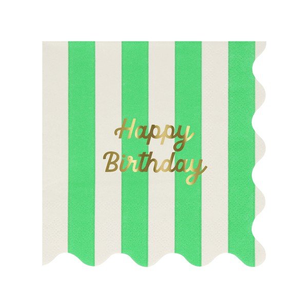 Хартиени салфетки в комплект 16 бр. Happy Birthday – Meri Meri-image-4