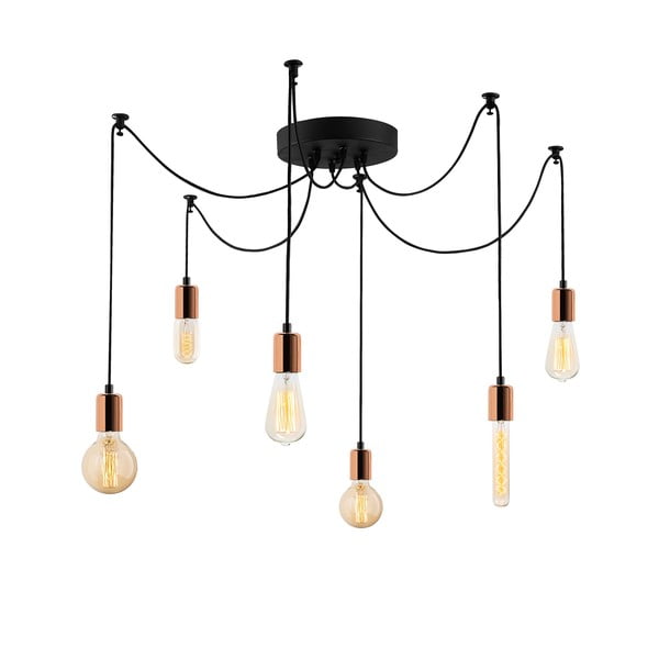 Висящо осветително тяло в меден цвят Kabluni – Opviq lights-image-2