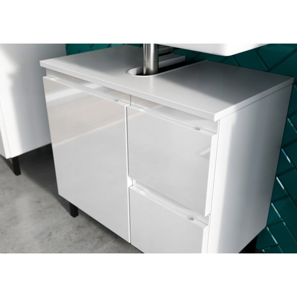 Бял шкаф под умивалника 60x56 cm Salinas - Germania-image-1