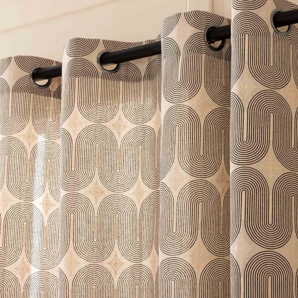 Черно/бежово перде 140x240 cm Ondine – douceur d'intérieur-image-2