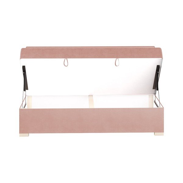 Розово детско легло 90x200 cm с място за съхранение с включен матрак Cozi – Ghado-image-4