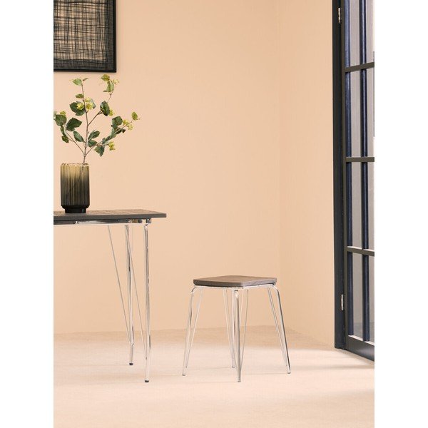 Стол от масивен бряст в сребрист цвят/в естествен цвят District – Premier Housewares-image-3