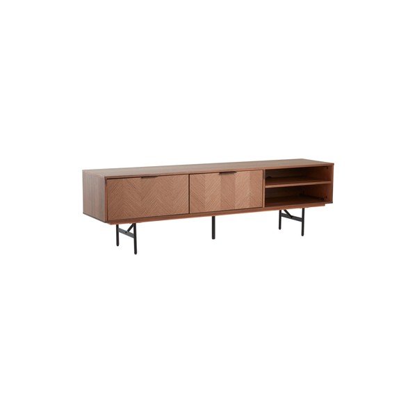 Маса за телевизор от декор от орех в тъмно естествен цвят 180x51x40 cm Duvberg – Jotex