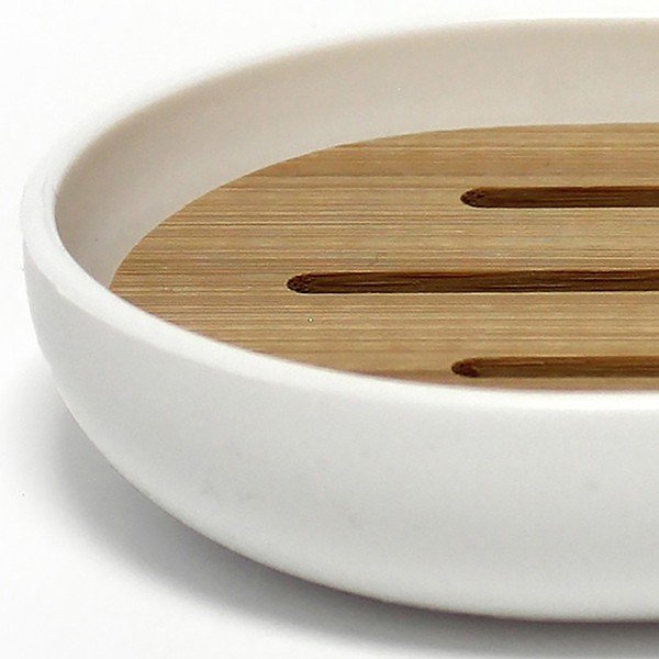 Бяла пластмасова сапунерка Smart – douceur d'intérieur-image-2