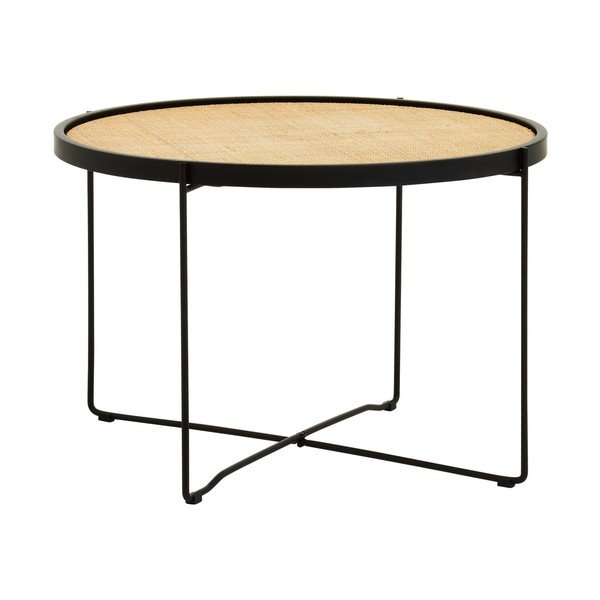 Ратанова кръгла масичка за кафе в естествен цвят ø 60 cm Depok – Premier Housewares