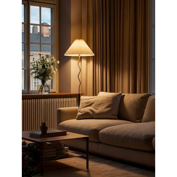 Черна/златистa подова лампа (височина 172 cm) Closy – Mauro Ferretti-image-1