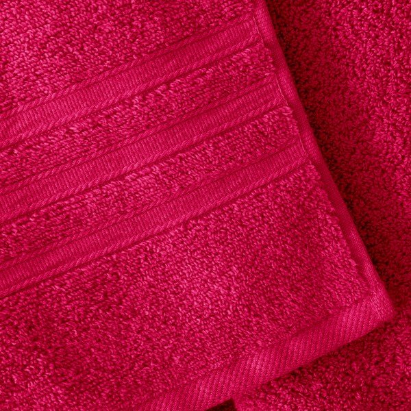 Тъмнорозови памучни хавлии и кърпи за баня в комплект 6 бр. от тери Zero Twist – Catherine Lansfield-image-3