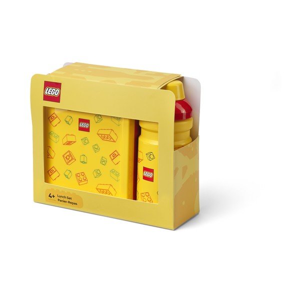 Жълти пластмасови детски кутии за храна 2 бр. Brick – LEGO®-image-2